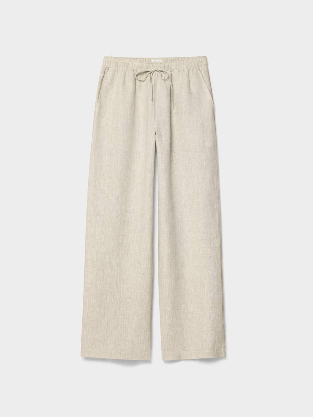 NWT Aritzia 100% Linen Sail Pant Mid Rise Undyed Ecru Size Medium Neutral